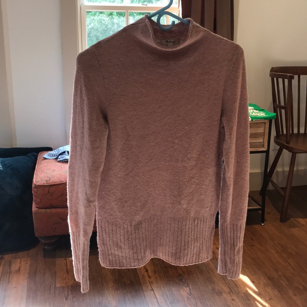 pink/violet sweater from madewell
